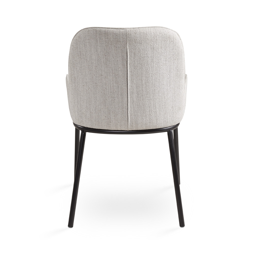 Bennett Dining Chair: Grey Linen